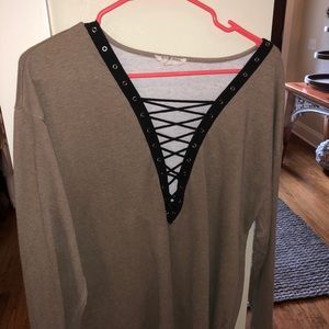 Blu Spero lace up top